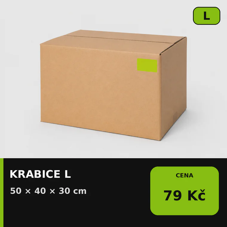 Krabice L 50 × 40 × 30 cm, cena 79 Kč