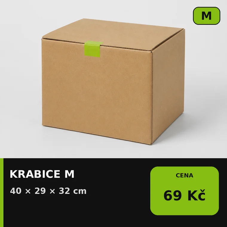 Krabice M 40 × 29 × 32 cm, cena 69 Kč